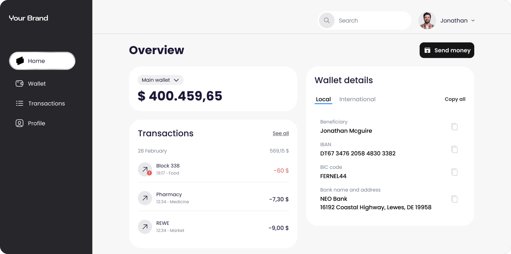 Finowo Dashboard
